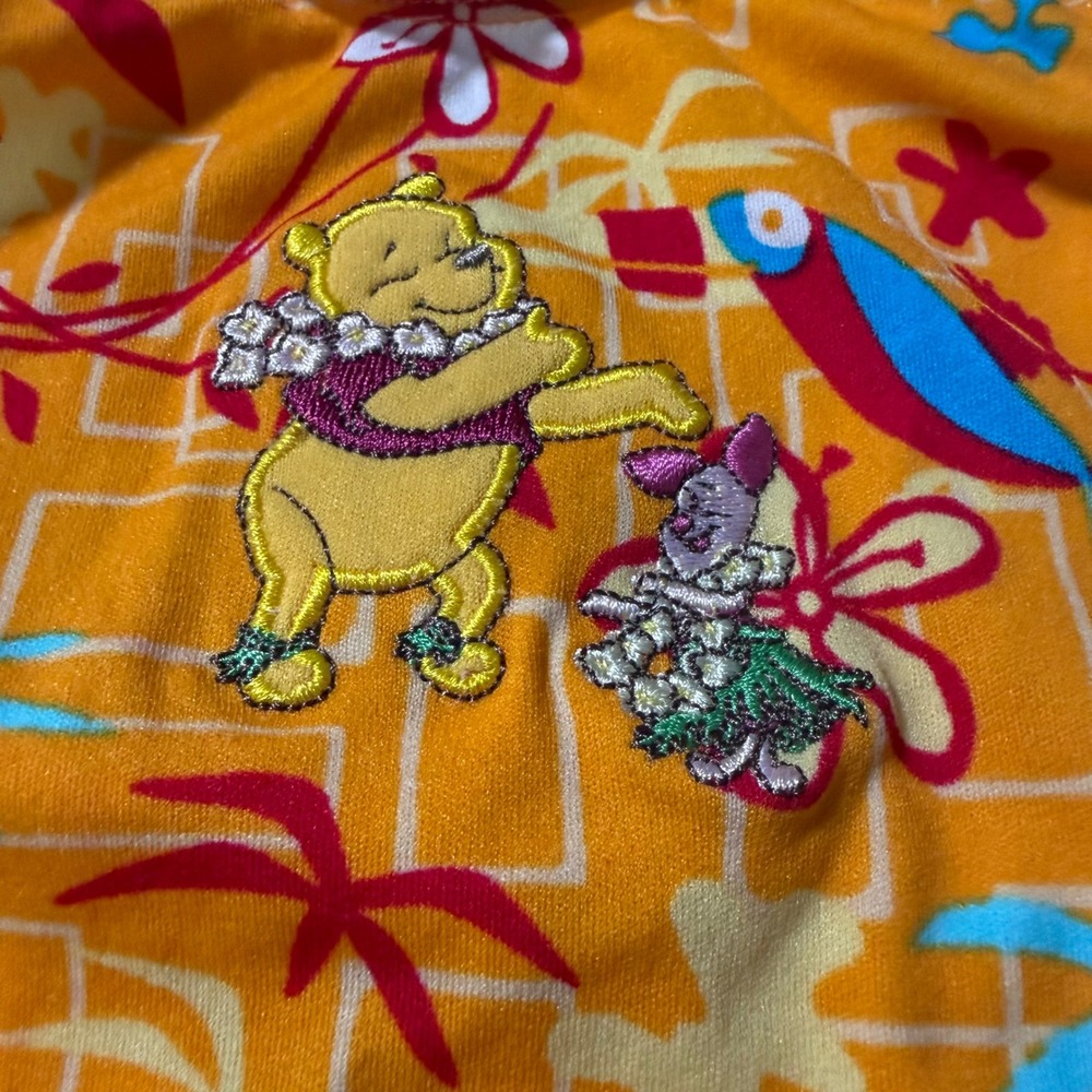 New Vintage 90s Disney Winnie Pooh Tropical Swimsuit one piece halter 18m girl - Picture 3 of 9